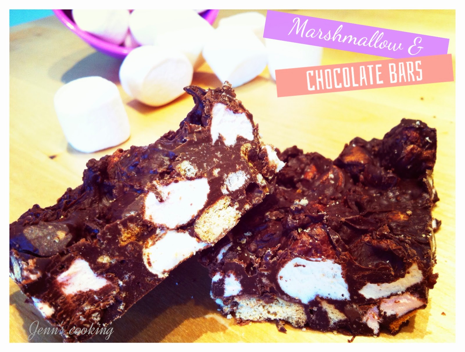 Jenn's cooking Barres Chocolatées aux Marshmallow